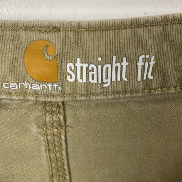Carhartt Mens 38-36 Double Knee Staight Fit 5 Pocket Beige Relax Fit Work Pants - Picture 9 of 9